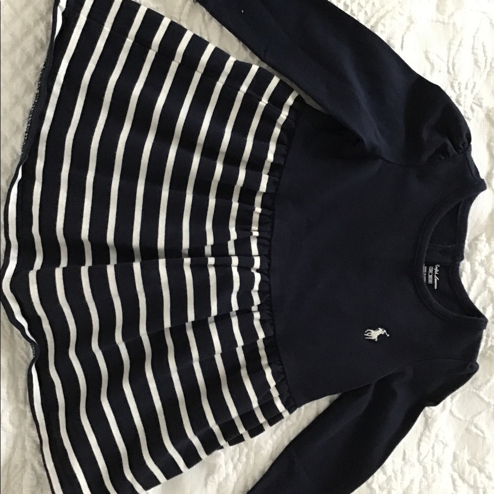 POLO Ralph Lauren Navy and White Dress. Size 12m.